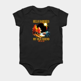 Hello Darkness My Old Friend, April 08 2024 Total Solar Eclipse Baby Bodysuit